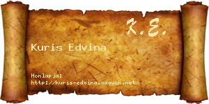 Kuris Edvina névjegykártya